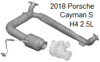 PORSCHE  CAYMAN S año 2017|2018 motor H4 CIL. vol. De desplazamiento 2.5L