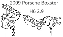 PORSCHE  BOXSTER 987 año 2009|2010|2011|2012 motor H6 CIL. vol. De desplazamiento 2.9L