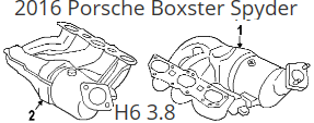 PORSCHE  BOXSTER 981 SPYDER año 2016 motor H6 CIL. vol. De desplazamiento 3.8L